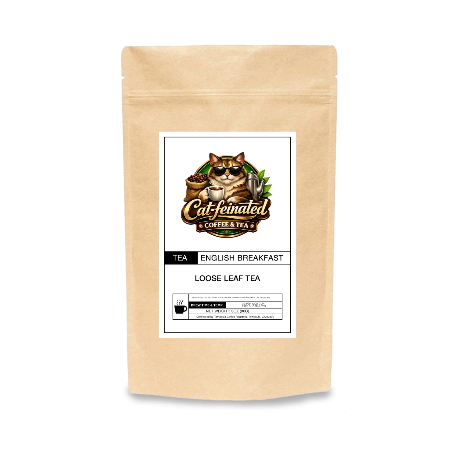 English Breakfast – Cat-feinated Coffee & Tea